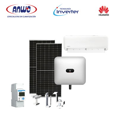 KIT FOTOVOLTAICO 5KW + 2 AIRES INVERTER (9.000BTU + 12.000BTU)